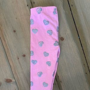 Toddler glitter heart leggings